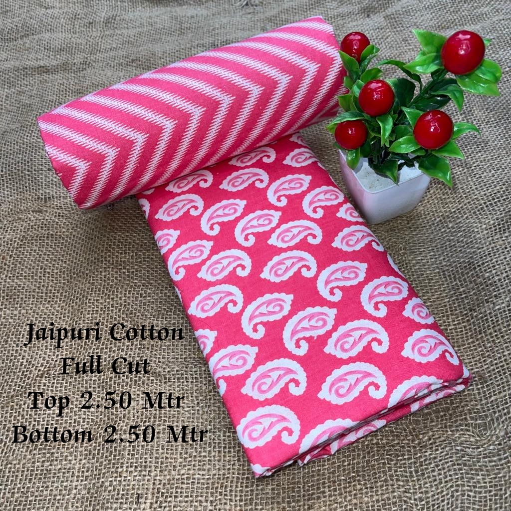 Jaipur Cotton Material (Rose)