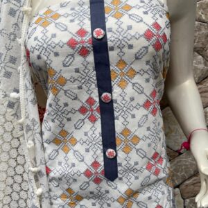 Premium Churidar Material (White 1)